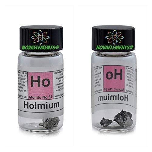 Holmium Element 67 Ho, Meister Pure1 Feingold 99,95% in Ampoule aus Glas mit Etikett Holmium Element 67 Ho, Meister Pure1 Feingold 99,95% in Ampoule aus Glas mit Etikett von Novaelements