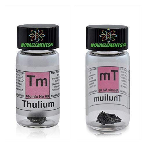 Tulio Element 69 Tm, Meister Pure 0,5 Gramm 99,95% in Ampoule aus Glas mit Etikett von Novaelements