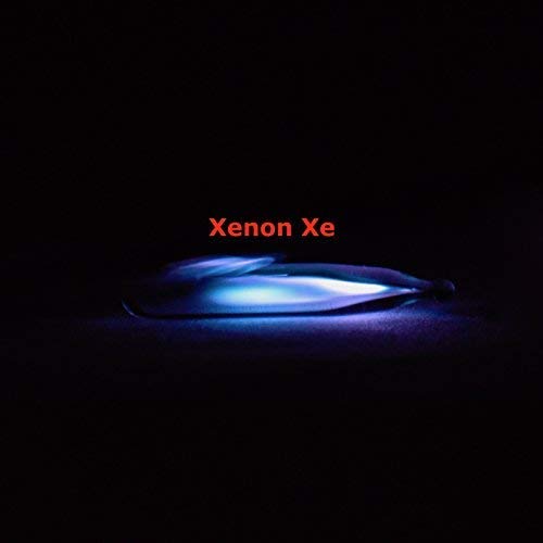 Xenon Element 54 Xe, Gas Dünner in Mini Ampulle und Ampoule aus Glas mit Etikett von Novaelements