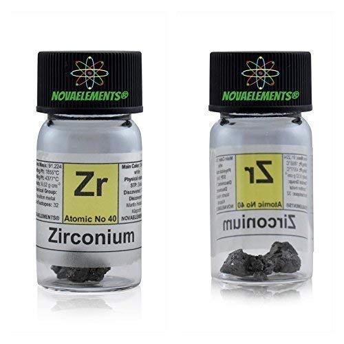 Zirkonia Element 40 ZR, Weltmeister Pure1 Feingold 99,95% IN Phiole Aus Glas Mit Etikett von Novaelements
