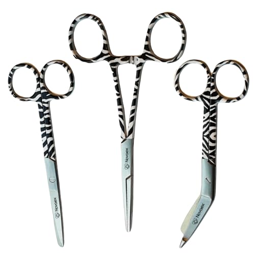 Krankenschwester scheren set “Zebra" - Verbandschere - Krankenpfleger scheren set - Schere Krankenschwester - erste-hilfe-schere - Medizinische schere - Kocher - pflegekraft geschenk Krankenschwester scheren set “Zebra" - Verbandschere - Krankenpfleger scheren set - Schere Krankenschwester - erste-hilfe-schere - Medizinische schere - Kocher - pflegekraft geschenk von Novaex