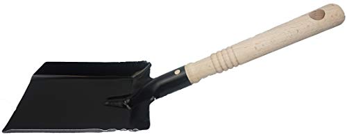 Kohleschaufel Kohlelöffel Ascheschaufel Schaufel Kamin Ofenschaufel (1, Kohleschaufel schwarz) von Novaliv