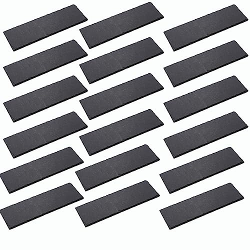 Novaliv 18x Schieferplatten I rechteckig I 30x10x0,4 cm I Platzdeckchen Schiefer Schneidebrett Schiefer Platzteller Buffet Servierplatte von Novaliv
