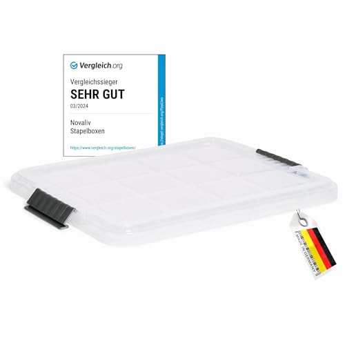 Novaliv 1x Ersatzdeckel 27 Liter mit Clipverschluss 46,5x36,5 cm Transparent Novaliv 1x Ersatzdeckel 27 Liter mit Clipverschluss 46,5x36,5 cm Transparent von Novaliv