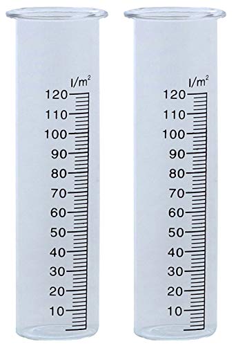 Novaliv 2 x Ersatzglas Wetterstation I Glas Wassermenge Regenmengenmesser I große Skala Niederschlagsmengenmesser von Novaliv