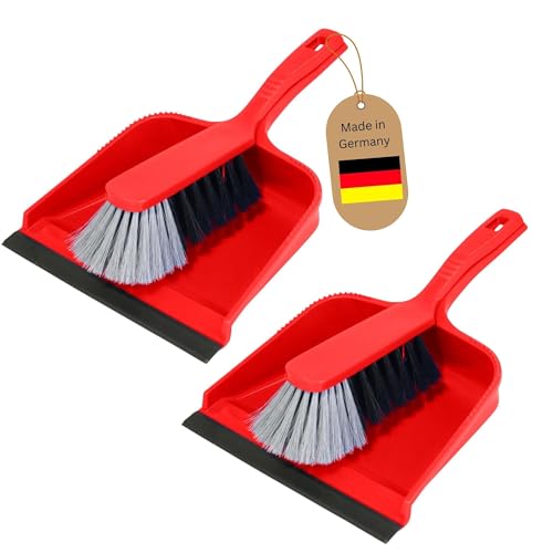 Novaliv 2er Kehrblech Set Kehrblechgarnitur ROT Kunststoff Kehrblechbesen zum Aufkehren Handfeger Kunstborsten PPN Kehrblechset Kehrschaufel 20 cm - geeignet für Camping Feger und Kehrblech Novaliv 2er Kehrblech Set Kehrblechgarnitur ROT Kunststoff Kehrblechbesen zum Aufkehren Handfeger Kunstborsten PPN Kehrblechset Kehrschaufel 20 cm - geeignet für Camping Feger und Kehrblech von Novaliv