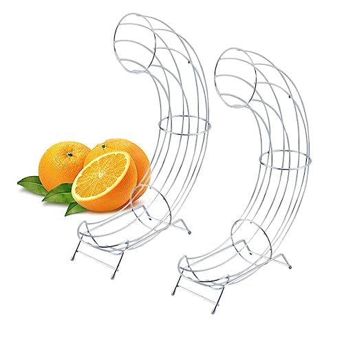 Novaliv 2er Set praktischer Orangenspender 9x44x32cm Orangenhalter Spirale Stahl 9x44x32cm stilvoll und robust Alternative zur Obstschale Obstspender Orangenhalter Apfelsinenhalter Apfelhalter von Novaliv