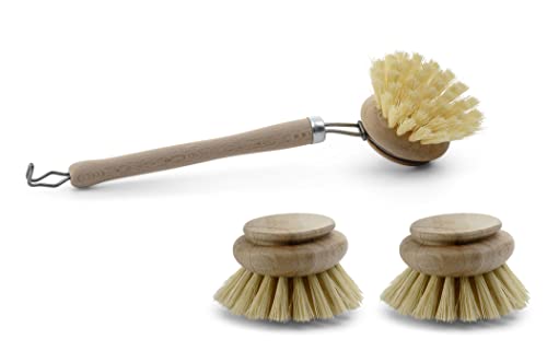 Novaliv 3 TLG Set 1x Spülbürste I 2X Ersatzkopf I Kunstfibre I Holz I groß I Abwaschbürste Küchenbürste Geschirr Bürste Scheuerbürste Putzbürste Bürste Küche Novaliv 3 TLG Set 1x Spülbürste I 2X Ersatzkopf I Kunstfibre I Holz I groß I Abwaschbürste Küchenbürste Geschirr Bürste Scheuerbürste Putzbürste Bürste Küche von Novaliv