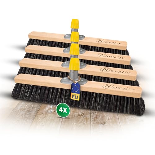 Novaliv 4X Besenkopf 50cm Rosshaar Mischung I Feinstaubbesen weiche Borsten I Großraumbesen Kehrbesen Hofbesen Novaliv 4X Besenkopf 50cm Rosshaar Mischung I Feinstaubbesen weiche Borsten I Großraumbesen Kehrbesen Hofbesen von Novaliv