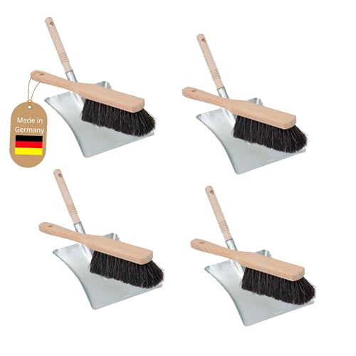 Novaliv 4X Kehrblech Set Kehrblechgarnitur Handfeger ROSSHAAR und Kehrblech mit Gummilippe Silber verzinkt Kehrblechbesen zum Aufkehren Handkehrset Kehrblechset Kehrschaufel Feger und Kehrblech Novaliv 4X Kehrblech Set Kehrblechgarnitur Handfeger ROSSHAAR und Kehrblech mit Gummilippe Silber verzinkt Kehrblechbesen zum Aufkehren Handkehrset Kehrblechset Kehrschaufel Feger und Kehrblech von Novaliv