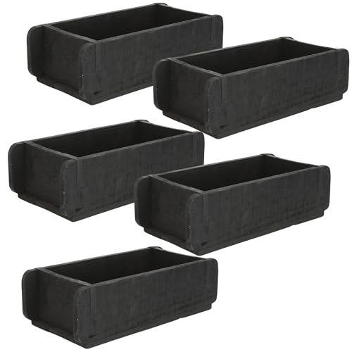 Novaliv 5x Holzkiste Vintage Schwarz 30 x 15 x 10 cm Alte Ziegelform Holz EIN KAMMER Allzweckkiste aus recyceltem Altholz Jede Form EIN Unikat - Geschenkkiste von Novaliv