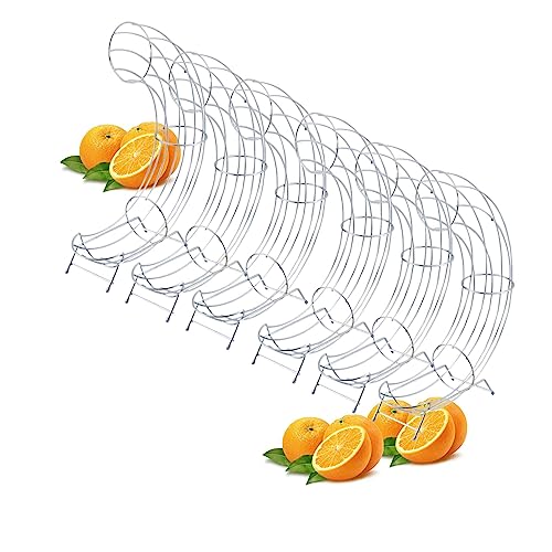 Novaliv 6X praktischer Orangen Aufbewarer 9x44x32cm aus verchromtem Stahl stilvoll und robust perfekte Alternative für Obstschale Orangenspender Orangenhalter Obstspender Apfelsinenhalter Apfelhalter von Novaliv