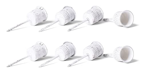 Novaliv 8X Stabkerzenhalter weiß Kerzenpick 7,1 x Ø 2,8 cm Kerzenstecker mit Spieß für Adventskranz Kerzenpin Kerzenleuchter I Dekoration Weihnachten von Novaliv