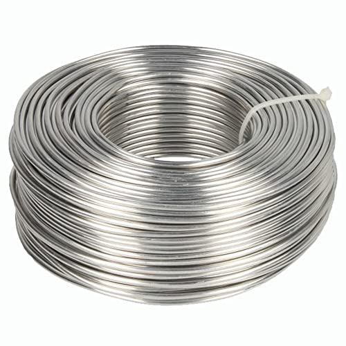 Novaliv 76 Meter Aluminiumdraht 2,5mm Silber, Basteldraht ideal als Biegedraht zum basteln, Vielseitig für DIY-Projekte und Dekorationen, 76m Rolle Dekodraht, Schmuckdraht, Blumendraht, Laternendraht von Novaliv