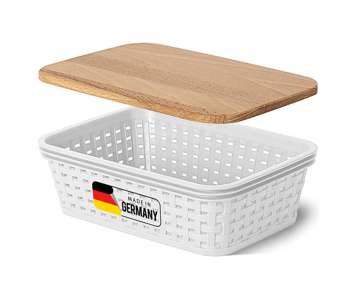 Novaliv Aufbewahrungsbox - (1 St), 1x Aufbewahrungsbox, 1x Holzdeckel von Novaliv