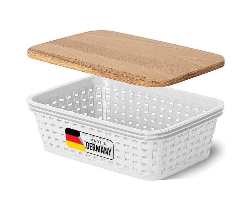 Novaliv Aufbewahrungsbox - (1 St), 1x Aufbewahrungsbox, 1x Holzdeckel von Novaliv