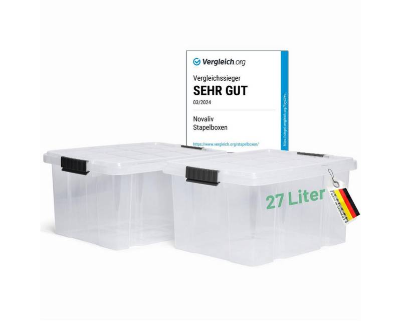Novaliv Aufbewahrungsbox - (2 St), 2x Aufbewahrungsbox, 2x Deckel von Novaliv