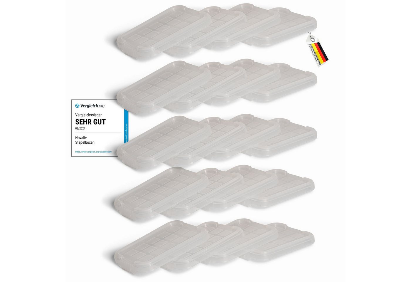 Novaliv Aufbewahrungsbox - (20 St), Deckel von Novaliv