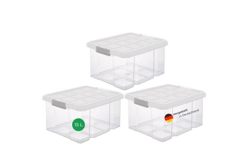 Novaliv Aufbewahrungsbox - (3 St), 3x Aufbewahrungsbox, 3x Deckel von Novaliv