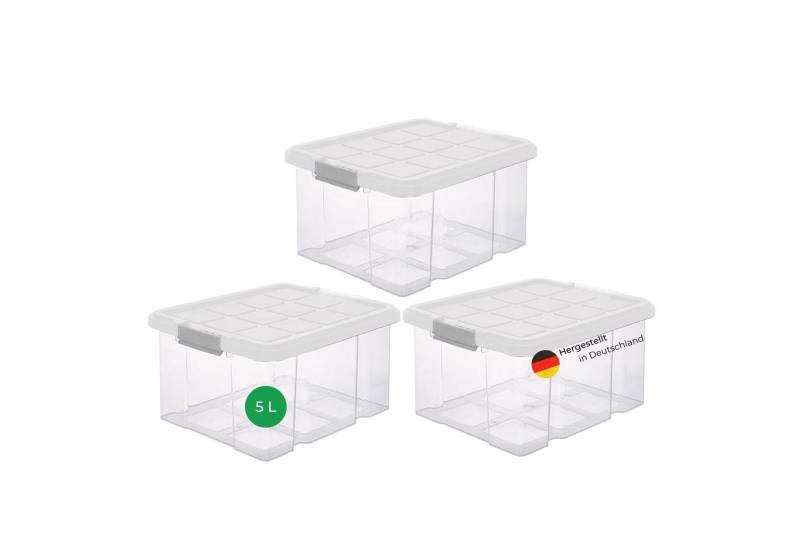 Novaliv Aufbewahrungsbox - (3 St), 3x Aufbewahrungsbox, 3x Deckel von Novaliv