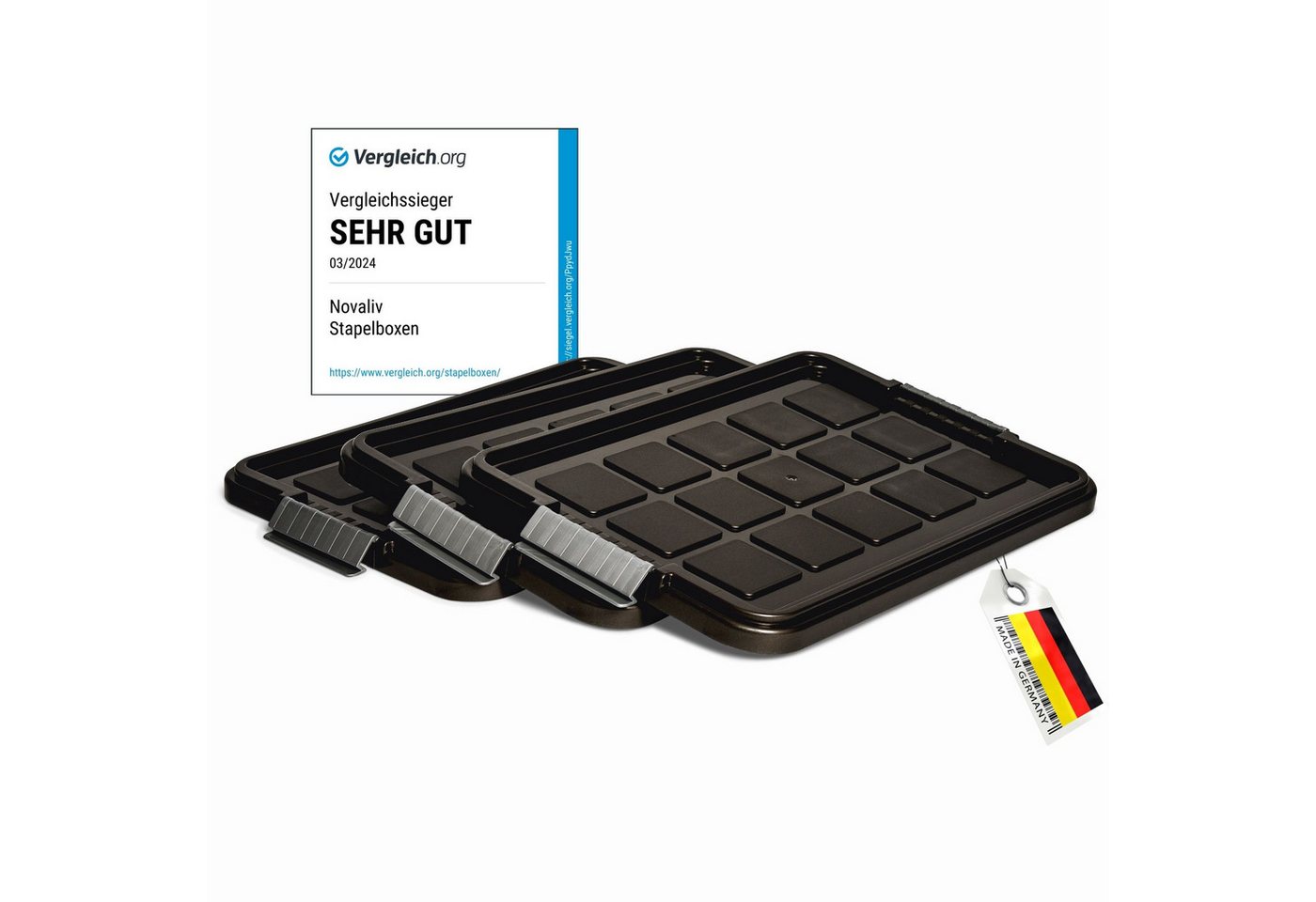 Novaliv Aufbewahrungsbox - (3 St), Deckel von Novaliv