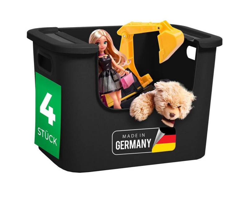 Novaliv Aufbewahrungsbox - (4 St), Regalstapelbox von Novaliv