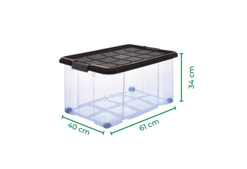 Novaliv Aufbewahrungsbox - (8 St), 8x Aufbewahrungsbox, 8x Deckel, 32x Rollen von Novaliv