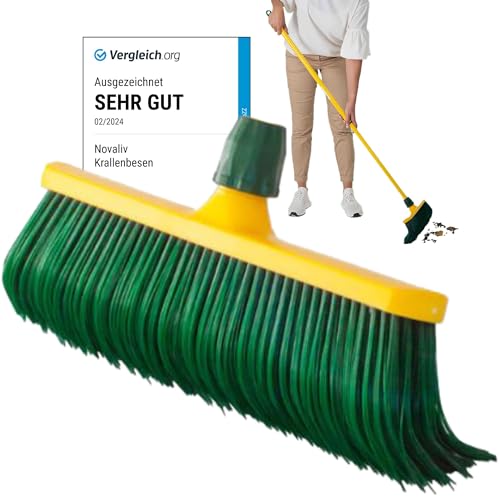 Novaliv Besenkopf Krallenbesen Set 40 cm Kunststoff gebogenen Borsten Besenaufsatz Besen Broom Head Ersatzteil Ersatzkehrteil (1, 40 cm Ersatzkopf) von Novaliv