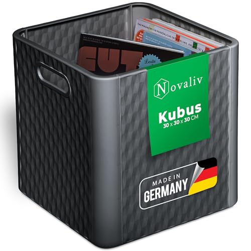Novaliv Box 30x30x30 cm Kunststoff Boxen für Kallax Regal Körbe 30x30 Aufbewahrungsbox Regal als Schrank Kisten ideal als Kisten für Kallax Regal Faltboxen 30x30x30 cm Falt box 30x30 als Kallax Kiste Novaliv Box 30x30x30 cm Kunststoff Boxen für Kallax Regal Körbe 30x30 Aufbewahrungsbox Regal als Schrank Kisten ideal als Kisten für Kallax Regal Faltboxen 30x30x30 cm Falt box 30x30 als Kallax Kiste von Novaliv