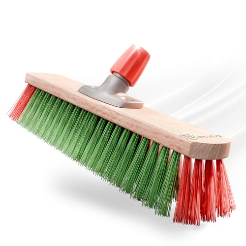 Novaliv Gartenbesen Elaston 40 cm Besenkopf Elaston Borsten Ideal als Besen draußen Straßenbesen Harte Borsten Terassenbesen Hofbesen Stallbesen Kehrbesen Industriebesen Outdoor Broom von Novaliv