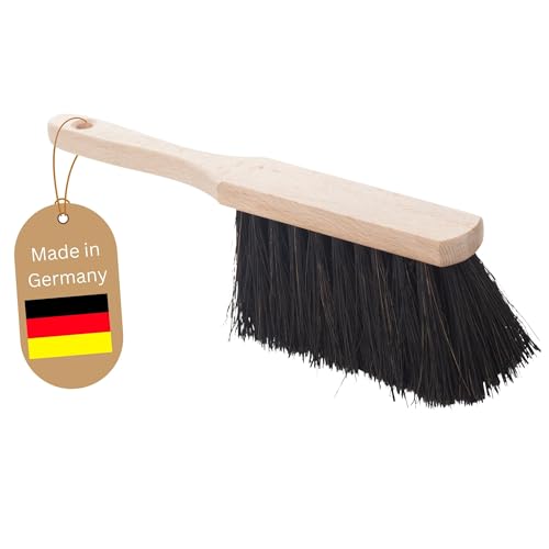 Novaliv Handfeger Klein Arenga Borsten Handbesen Auto Kehrwisch Industriehandfeger Auto Schneebesen Holz Hand Brush Handfeger Grob Handfeger Camping Besen Vorzeltteppich Wohnwagen Handfeger Draußen von Novaliv