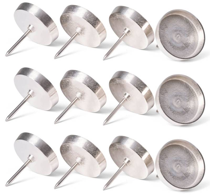Novaliv Kerzenständer - (Spar-Set, 12 St., 12x Flach 10 cm Gold Alu Kerzenpicks), 12x Alu Flach 8,5 cm von Novaliv