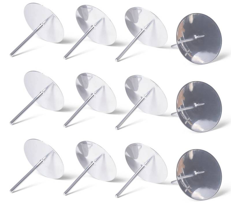Novaliv Kerzenständer - (Spar-Set, 12 St., 12x Kerzenpicks mit Dorn - Silber), 12x Mit Dorn 8 cm Silber von Novaliv