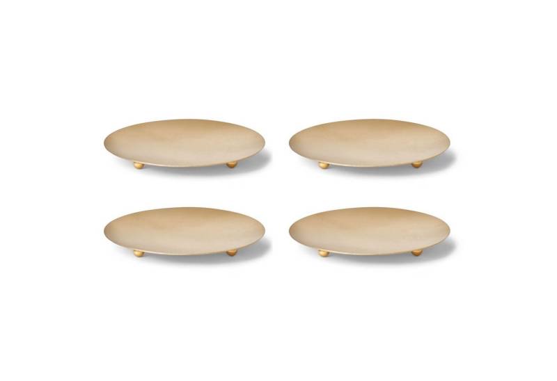 Novaliv Kerzenständer - (Spar-Set, 4 St., 4x 10 cm Gold Kerzenhalter mit 3 Füßen), 4x 10 cm Gold von Novaliv