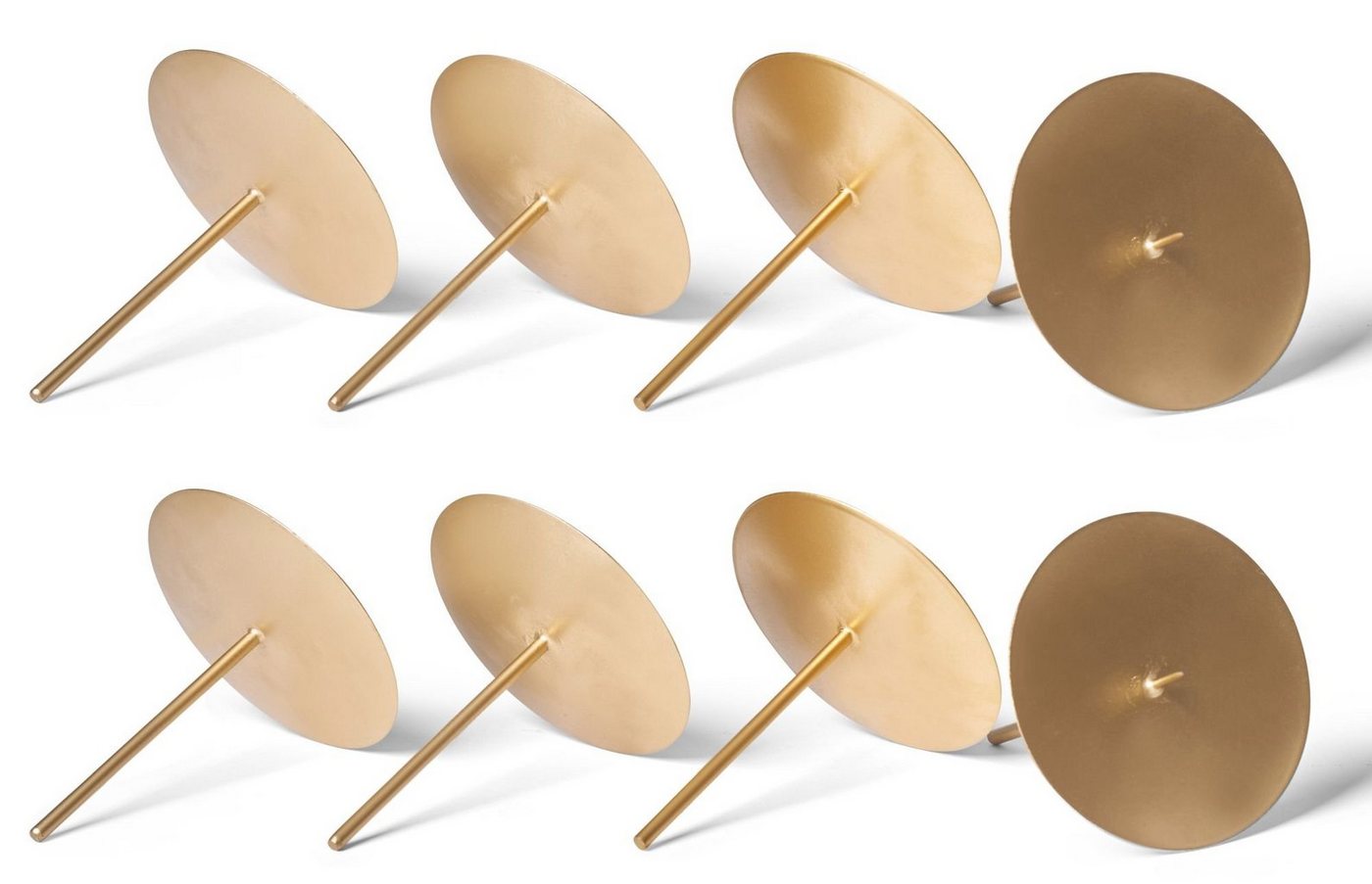Novaliv Kerzenständer - (Spar-Set, 8 St., 8x Mit Dorn 10 cm Gold Kerzenpicks mit Dorn - Gold), 8x Mit Dorn 10 cm Gold von Novaliv