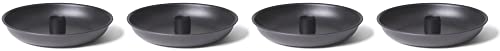 Novaliv Kerzenständer Stabkerzen 4er-Set SCHWARZ Durchmesser 18cm Adventskranz Kerzenteller scandic chic Candle Holder Stabkerzenhalter Weihnachten Dekoschale Tischdeko modern Wohnzimmer von Novaliv