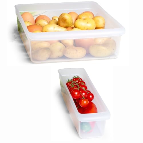 Novaliv Kühlschrank 2er Set Organizer Kühlschrank Klein + Groß BPA-frei Küchenordnung küchenorganizer Kühlschrankorganizer Lebensmittelecht FFlaschen Organizer Ablagefach Kühlschrankfach Novaliv Kühlschrank 2er Set Organizer Kühlschrank Klein + Groß BPA-frei Küchenordnung küchenorganizer Kühlschrankorganizer Lebensmittelecht FFlaschen Organizer Ablagefach Kühlschrankfach von Novaliv