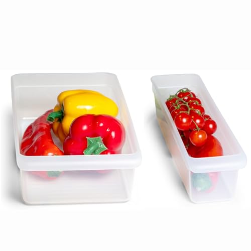 Novaliv Kühlschrank 2er Set Organizer Kühlschrank Klein + Mittel BPA-frei Küchenordnung küchenorganizer Kühlschrankorganizer Lebensmittelecht FFlaschen Organizer Ablagefach Kühlschrankfach Novaliv Kühlschrank 2er Set Organizer Kühlschrank Klein + Mittel BPA-frei Küchenordnung küchenorganizer Kühlschrankorganizer Lebensmittelecht FFlaschen Organizer Ablagefach Kühlschrankfach von Novaliv