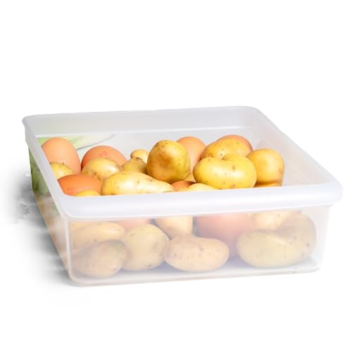 Novaliv Kühlschrank Organizer 30,5 x 7,5 x 22 cm BPA-frei Küchenordnung Made in Germany Schubladen Organizer Lebensmittelecht Aufbewahrung für Küche Waschküche Ordnungssystem Kühlschrankfach von Novaliv