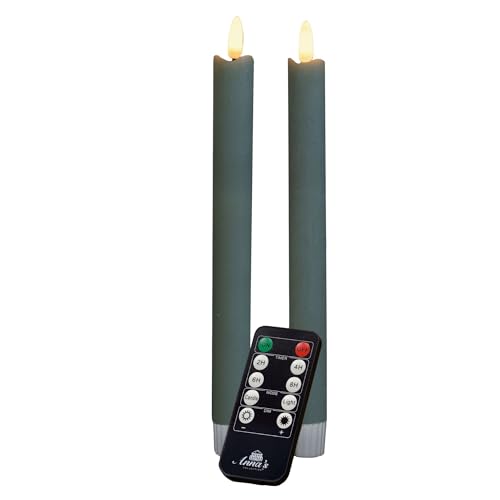 Novaliv Stabkerzen LED mit Timer Grün 2er Indoor mit 6 Stunden Timer - ECHTWACHS 18cm Höhe für Kerzen 2,2cm Durchmesser 2 AAA Batterien notwendig LED Stabkerzen flackernde Flamme bewegliche Flamme Novaliv Stabkerzen LED mit Timer Grün 2er Indoor mit 6 Stunden Timer - ECHTWACHS 18cm Höhe für Kerzen 2,2cm Durchmesser 2 AAA Batterien notwendig LED Stabkerzen flackernde Flamme bewegliche Flamme von Novaliv