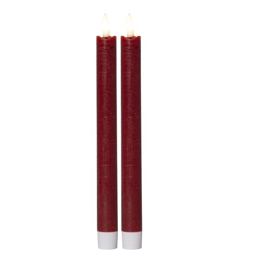 Novaliv Stabkerzen LED mit Timer Rot 2er Indoor mit 6 Stunden Timer - ECHTWACHS 24cm Höhe für Kerzen 2,2cm Durchmesser 2 AAA Batterien notwendig LED Stabkerzen flackernde Flamme bewegliche Flamme Novaliv Stabkerzen LED mit Timer Rot 2er Indoor mit 6 Stunden Timer - ECHTWACHS 24cm Höhe für Kerzen 2,2cm Durchmesser 2 AAA Batterien notwendig LED Stabkerzen flackernde Flamme bewegliche Flamme von Novaliv
