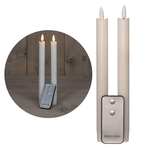 Novaliv Stabkerzen LED mit Timer Weiss 2er Indoor mit 6 Stunden Timer - ECHTWACHS 23cm Höhe für Kerzen 2,2cm Durchmesser 2 AAA Batterien notwendig LED Stabkerzen flackernde Flamme bewegliche Flamme Novaliv Stabkerzen LED mit Timer Weiss 2er Indoor mit 6 Stunden Timer - ECHTWACHS 23cm Höhe für Kerzen 2,2cm Durchmesser 2 AAA Batterien notwendig LED Stabkerzen flackernde Flamme bewegliche Flamme von Novaliv