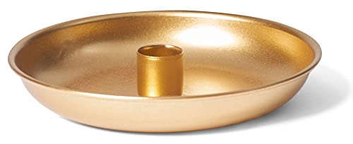 Novaliv Stabkerzenhalter Deko Schale Gold 15cm Tafelkerzen Kerzenpin Candle Holder Weihnachtliche Tischdekoration Dekoschale Kerzenständer Adventskranz scandic chic Kerzenteller Kerzenpick von Novaliv