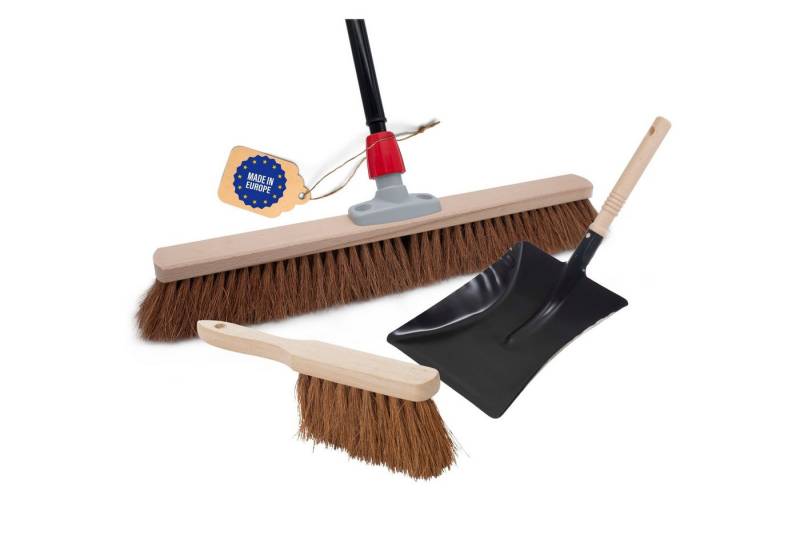 Novaliv Staubbesen - (1-St), Besenkopf mit Stiel und Handfeger mit Kehrschaufel von Novaliv
