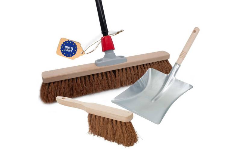 Novaliv Staubbesen - (1-St), Besenkopf mit Stiel und Handfeger mit Kehrschaufel von Novaliv