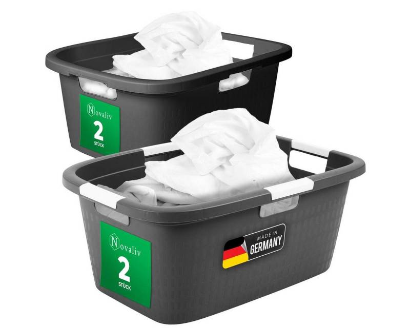 Novaliv Wäschekorb - (4 St), Wäschewanne-Set 2x 25L + 2x 40L von Novaliv