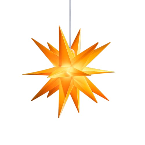 Novaliv Weihnachtsstern beleuchtet Faltstern 55cm Dekostern GELB hochwertiger Kunststoffstern für Glühbirne mit TIMER FUNKTION 3D Stern 18 Zackig Leuchtstern Weihnachtslicht Winterbeleuchtung 3D Stern Novaliv Weihnachtsstern beleuchtet Faltstern 55cm Dekostern GELB hochwertiger Kunststoffstern für Glühbirne mit TIMER FUNKTION 3D Stern 18 Zackig Leuchtstern Weihnachtslicht Winterbeleuchtung 3D Stern von Novaliv