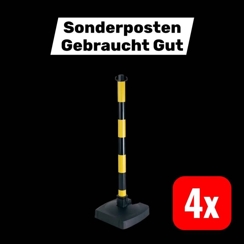 B-Ware Novap Pvc Pfosten Markierungspfosten Gelb Schwarz Bi Pose Sockel 4kg 4 Stück B-Ware Novap Pvc Pfosten Markierungspfosten Gelb Schwarz Bi Pose Sockel 4kg 4 Stück von Novap
