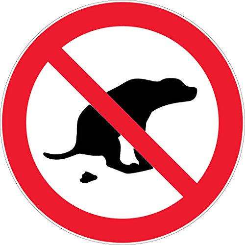 Hartschale novap – dejection Hunde verboten Schild – 180 mm Durchmesser von NOVAP