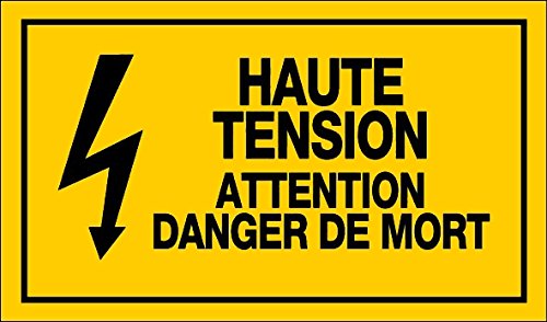 novap – Hohe Spannung Warnschild – Danger of death – 330 x 200 mm starr von NOVAP